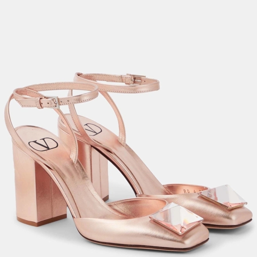 Valentino Garavani One Stud leather slingback pumps - Picture 4 of 7